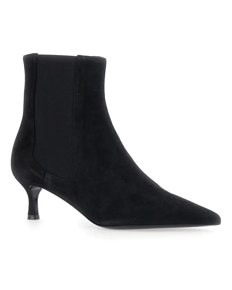Pollini Women's Ankle Boots Suede Black Black