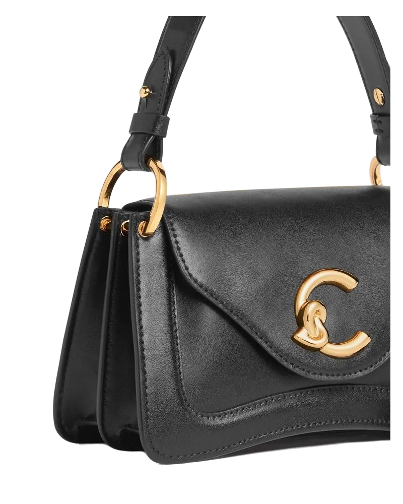Coccinelle Women's Top Handle Bag Black Calf Split - Top-Handle-Bags Black