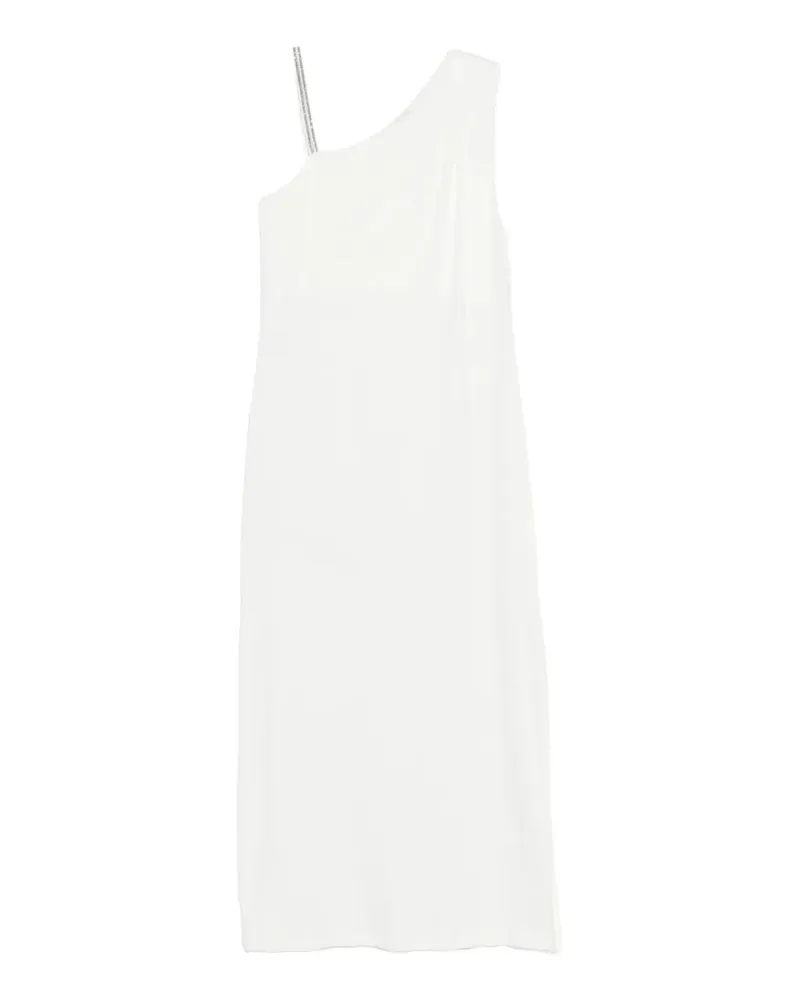 PANICALE Cashmere Women's One-Shoulder Midi Dress Ss26 W Cream