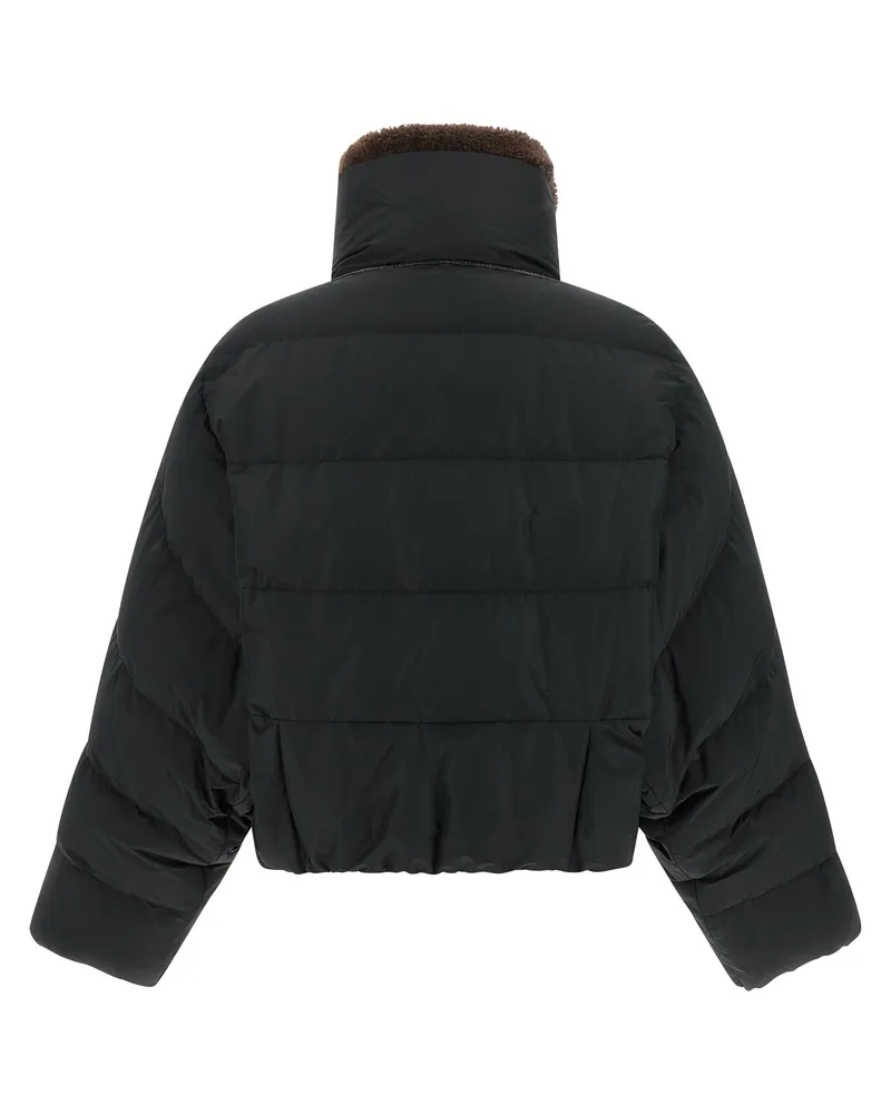 Brunello Cucinelli Women's Black Cotton Full-Length Jacket Clothing Black