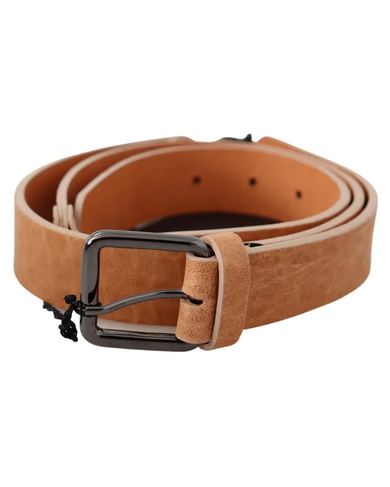 CoSTUME NATIONAL Women's Light Brown Genuine Leather Belt Brown