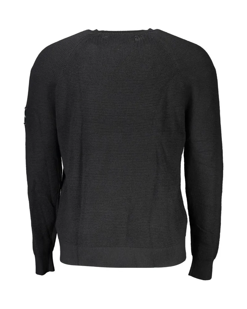 Calvin Klein Wool Crew Neck Sweater — Black Black