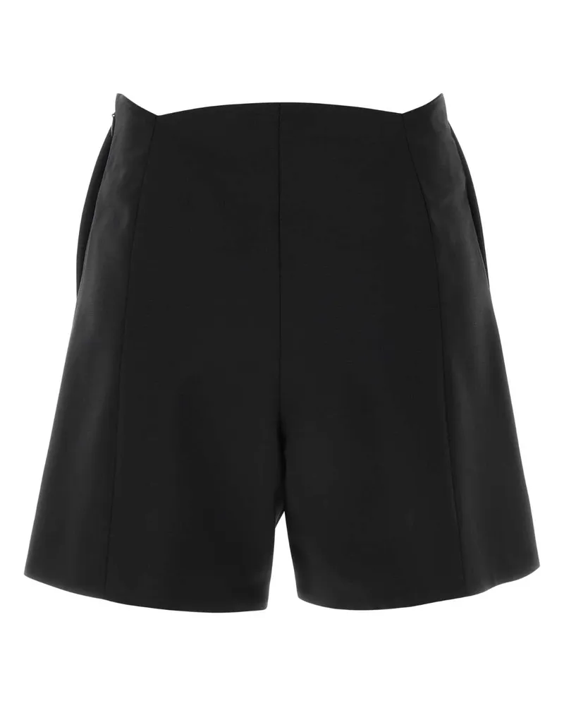Givenchy Women's Black Wool Blend Shorts Exterior: Mohair Black