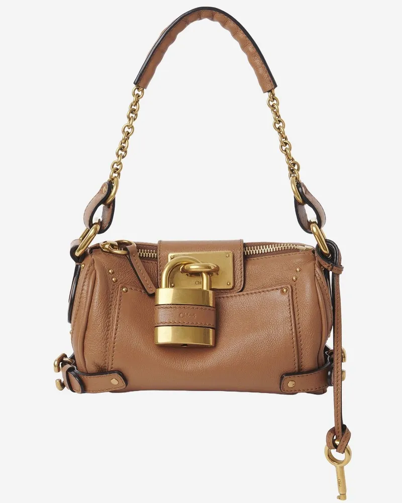Chloé Women's Small Paddington Leather Bag Beige Shoulder Beige