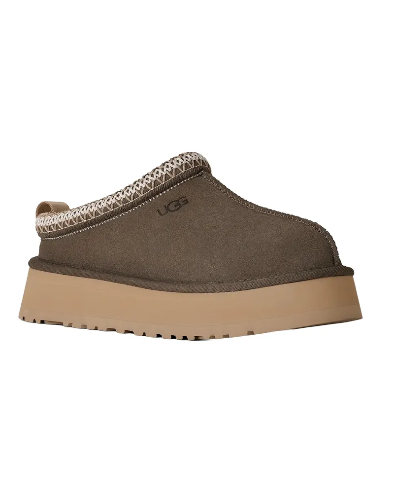 UGG Women's Slippers Tazz Ii Dried Oregano Upper: Leather Flat Shoes Brown