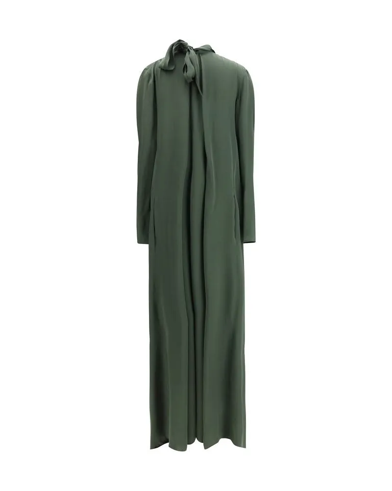 Petar Petrov Women's Bicolor Silk Casual Dress Green