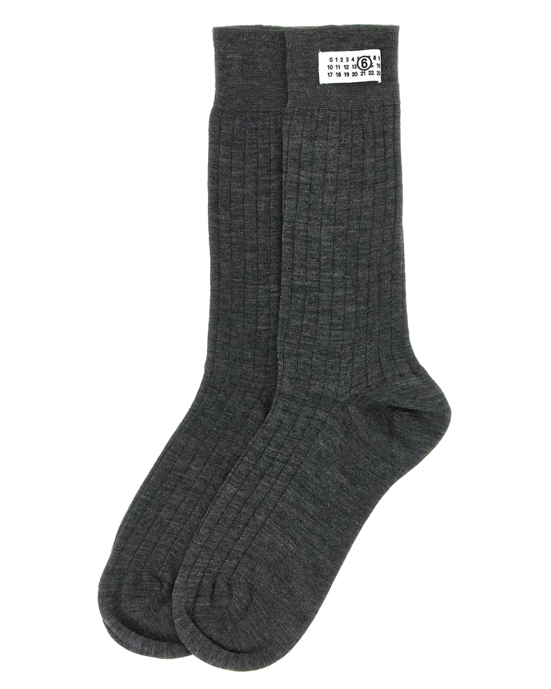 Maison Margiela Women's Gray Wool Socks Clothing Gray