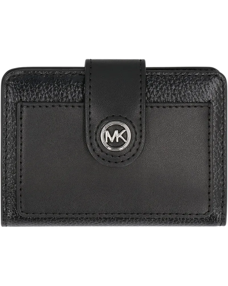 Michael Kors Women's Leather Wallet Mercer Black Cow Hide & Purses Black