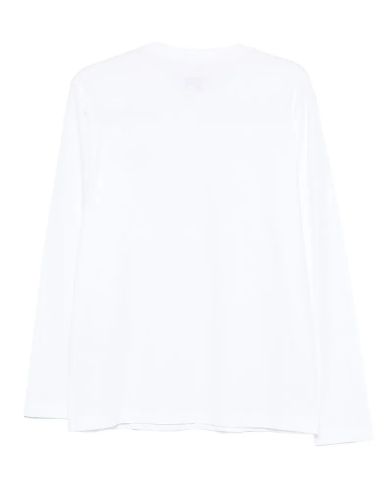 Emporio Armani Logo-Embroidered Cotton T-shirt — White White