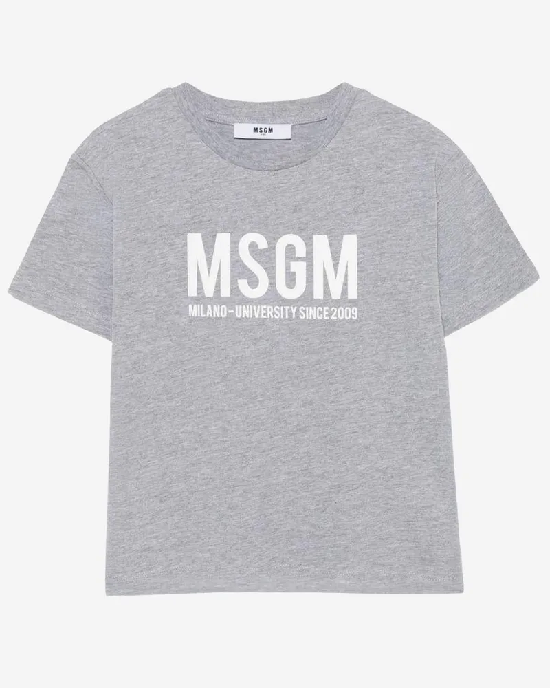 MSGM Cotton T-Shirt — Gray Gray