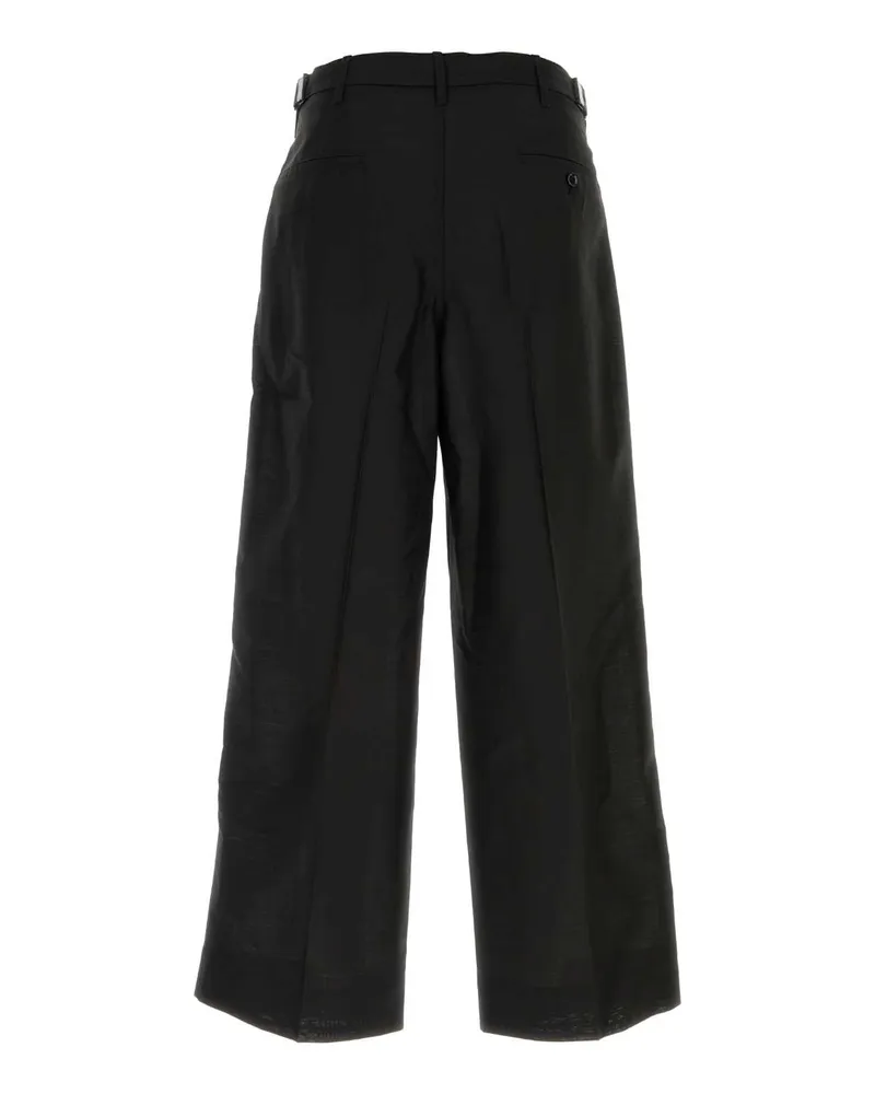 Christophe Lemaire Wool-Viscosa-Mohair Trousers — Black Black