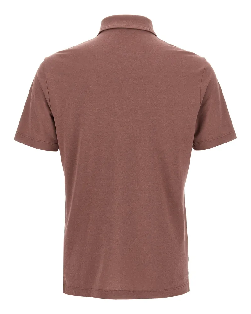 Zanone Ice Cotton Polo Shirt — mauve Mauve
