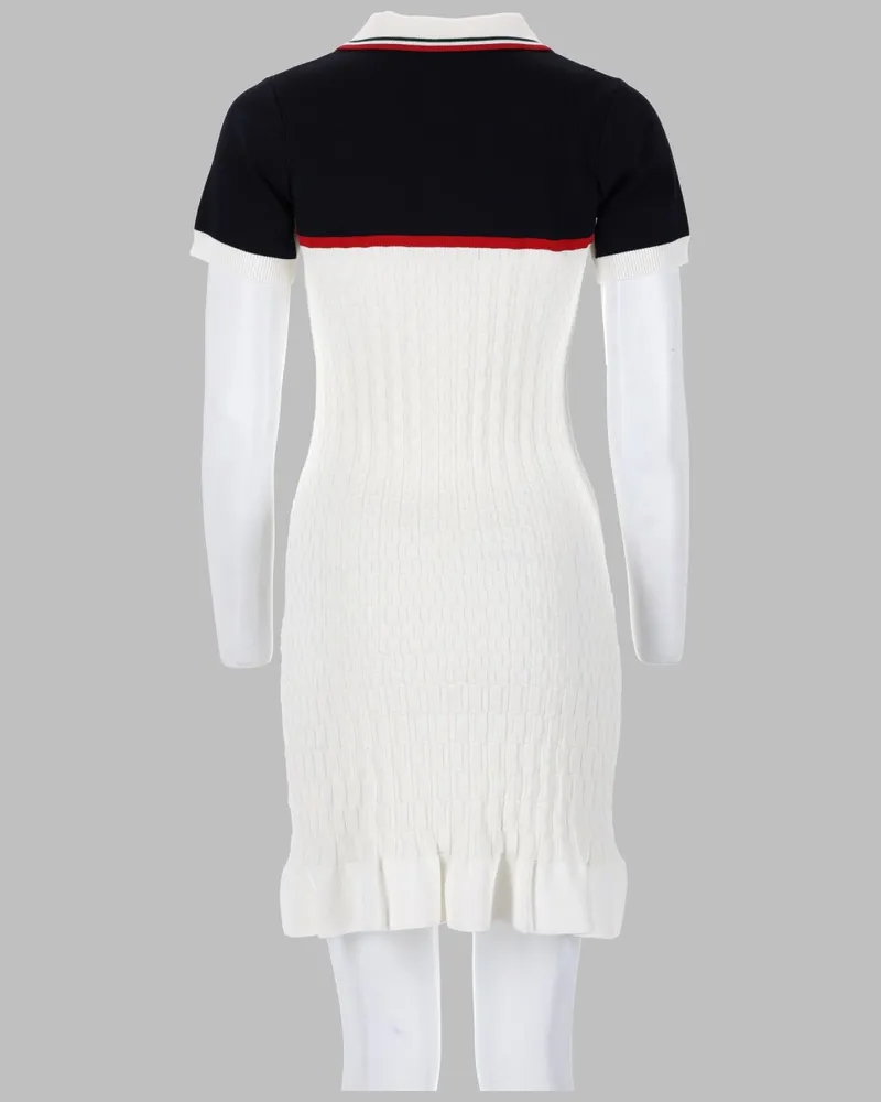 Casablanca Paris Polo Tennis Mini Dress — White White