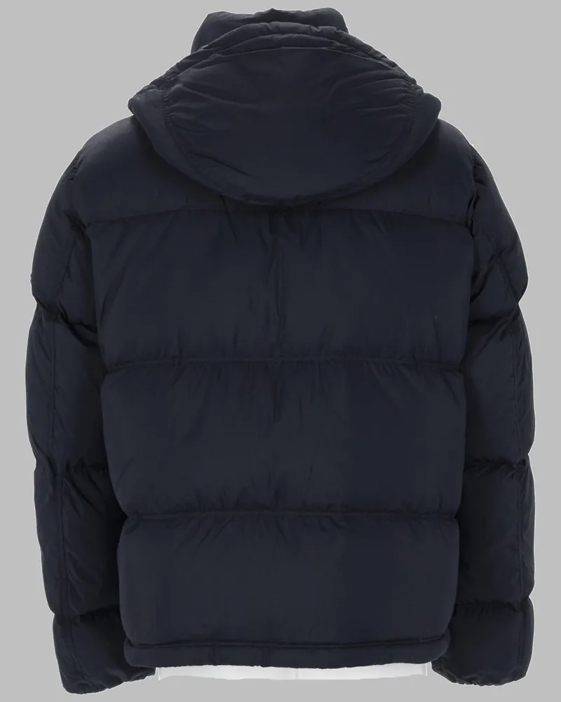 Stone Island Ripstop Removable Hood Puffer Jacket — Blue Blue