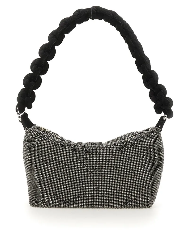 KARA Women's Bag With Knotted Handle Charcoal Polyester Shoulder Gray