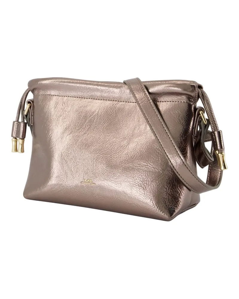 A.P.C. Women's Ninon Mini Shoulder Bag -  Synthetic Metallic Silver Crossbodies Silver