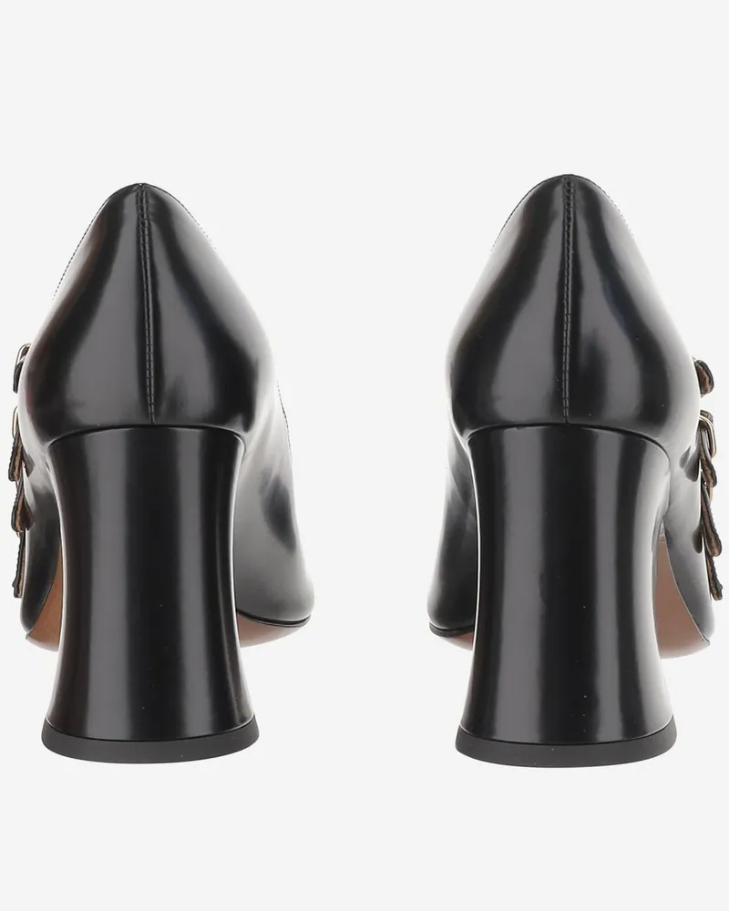 Chloé Women's  Janis Shiny Leather Pumps Black Black
