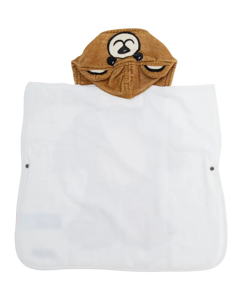 Moschino Unisex Poncho Towel With Hood White Cotton Towels And Robes White