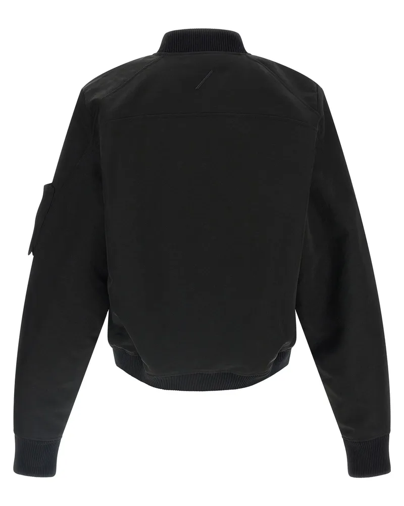 THOM KROM Recycled Technical Fabric Bomber Jacket — Black Black