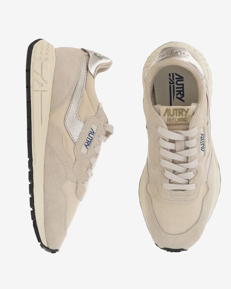 AUTRY Women's Sneakers Reelwind Beige Leather Trainers Beige
