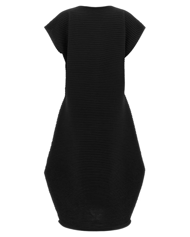 Issey Miyake Zig Zag Dress — Black Black