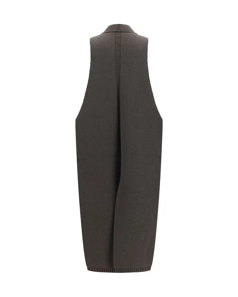 Rick Owens Women's Gray Wool Oves Aries Sleeveless Jacket Clothing Gray