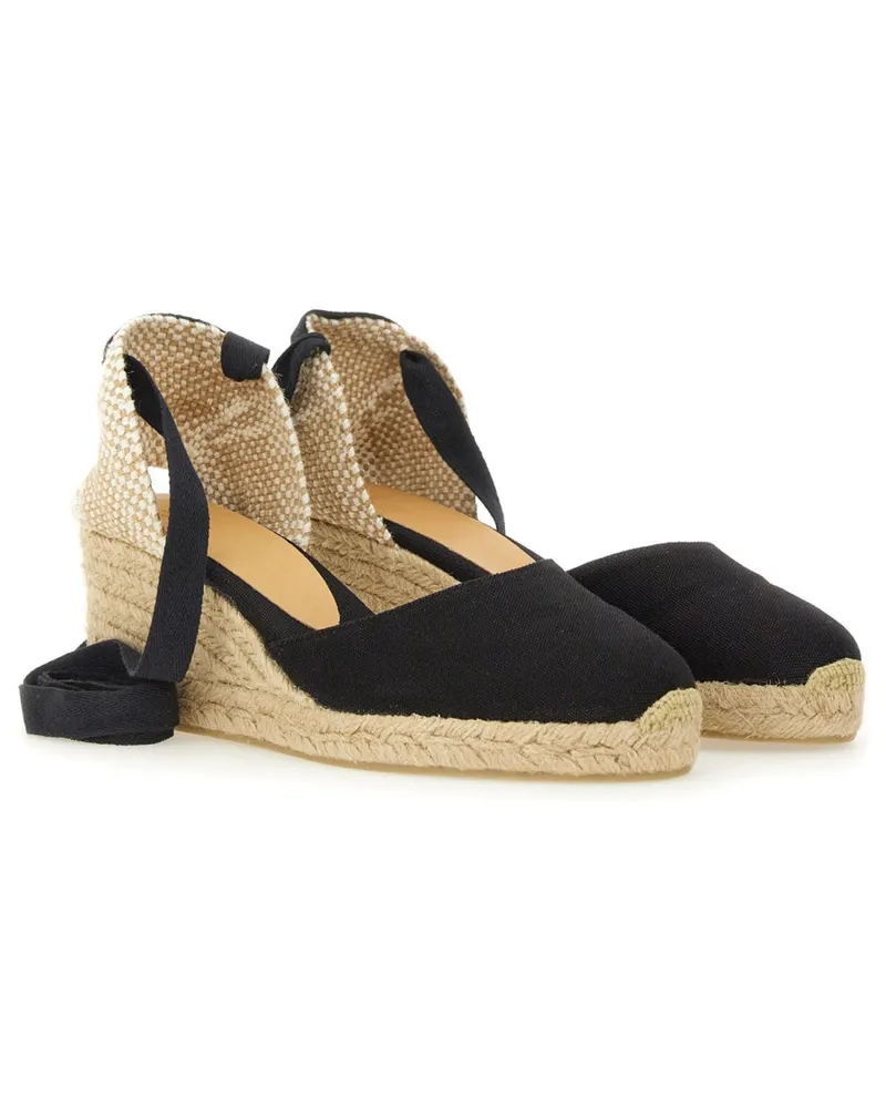 Castañer Cotton Canvas Espadrille Flat — Black Black