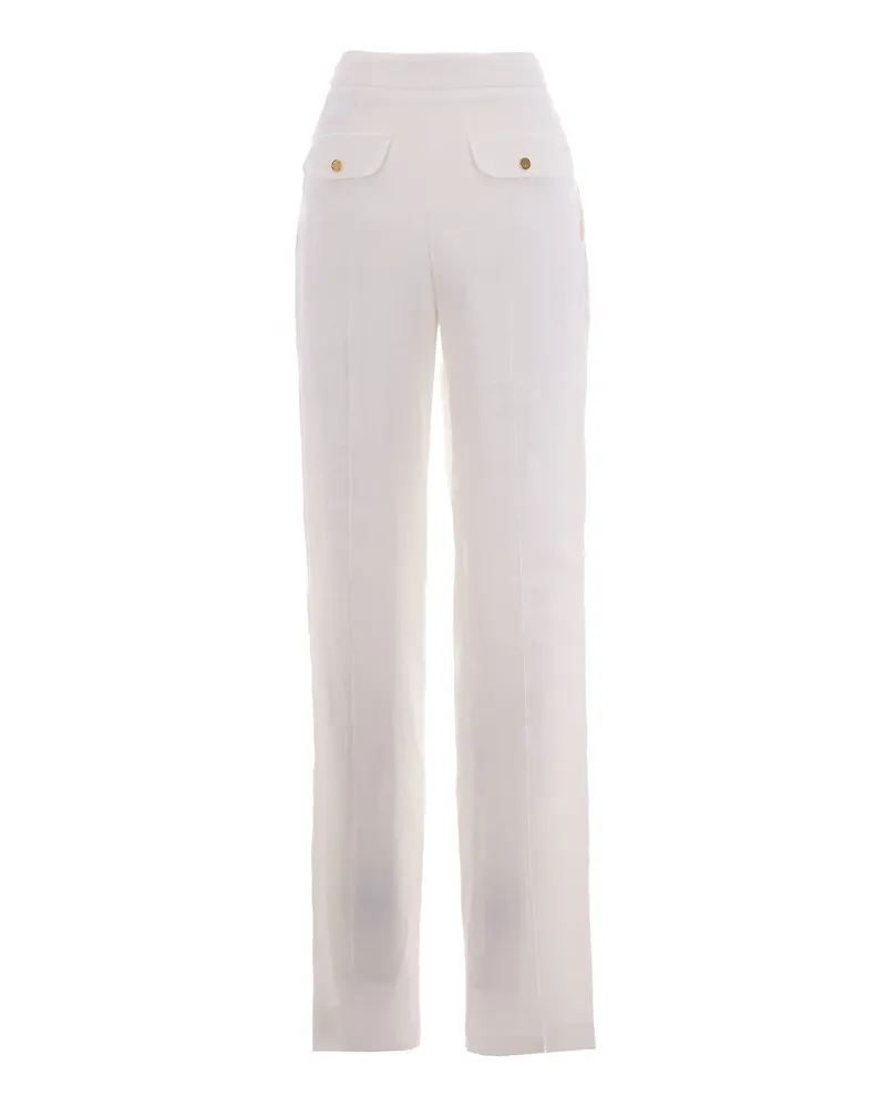 Elisabetta Franchi Women's Trousers Ivory White