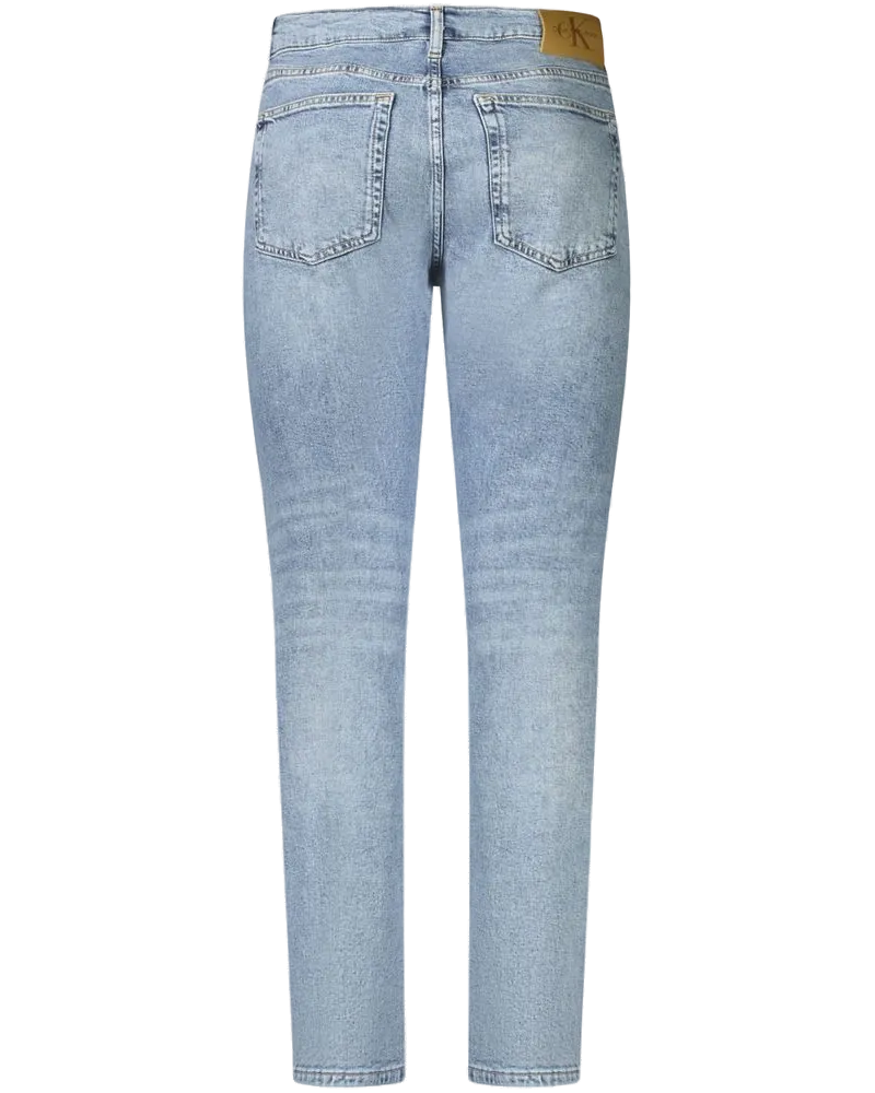 Calvin Klein Slim Taper Washed Cotton Jeans — Blue Blue