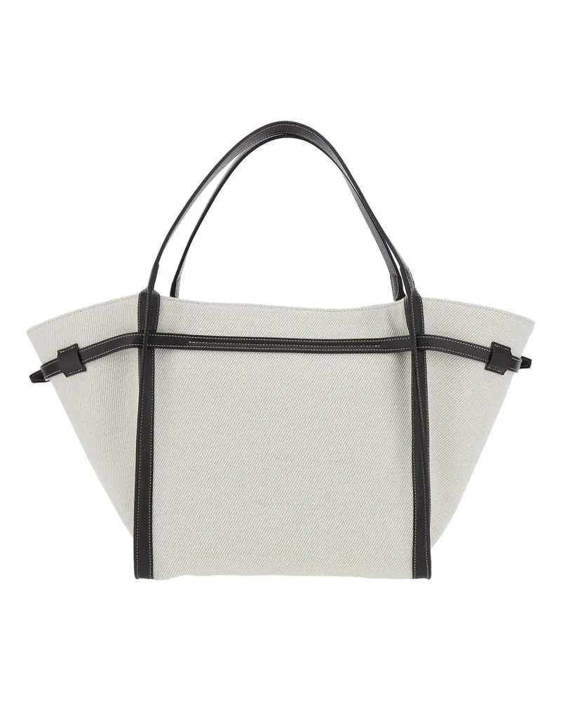 TOD'S Women's Tote Bag White Cotton-Linen White