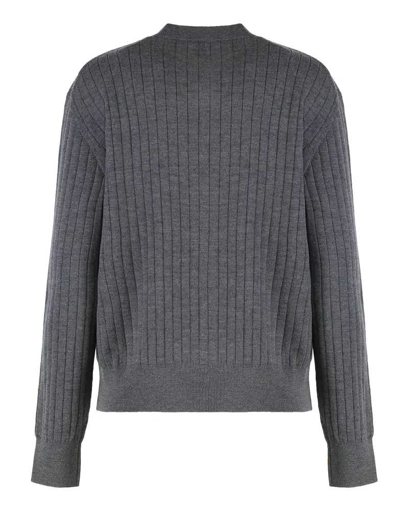 Bottega Veneta Women Wool Cardigan Anthracite Cardigans Sweater Gray