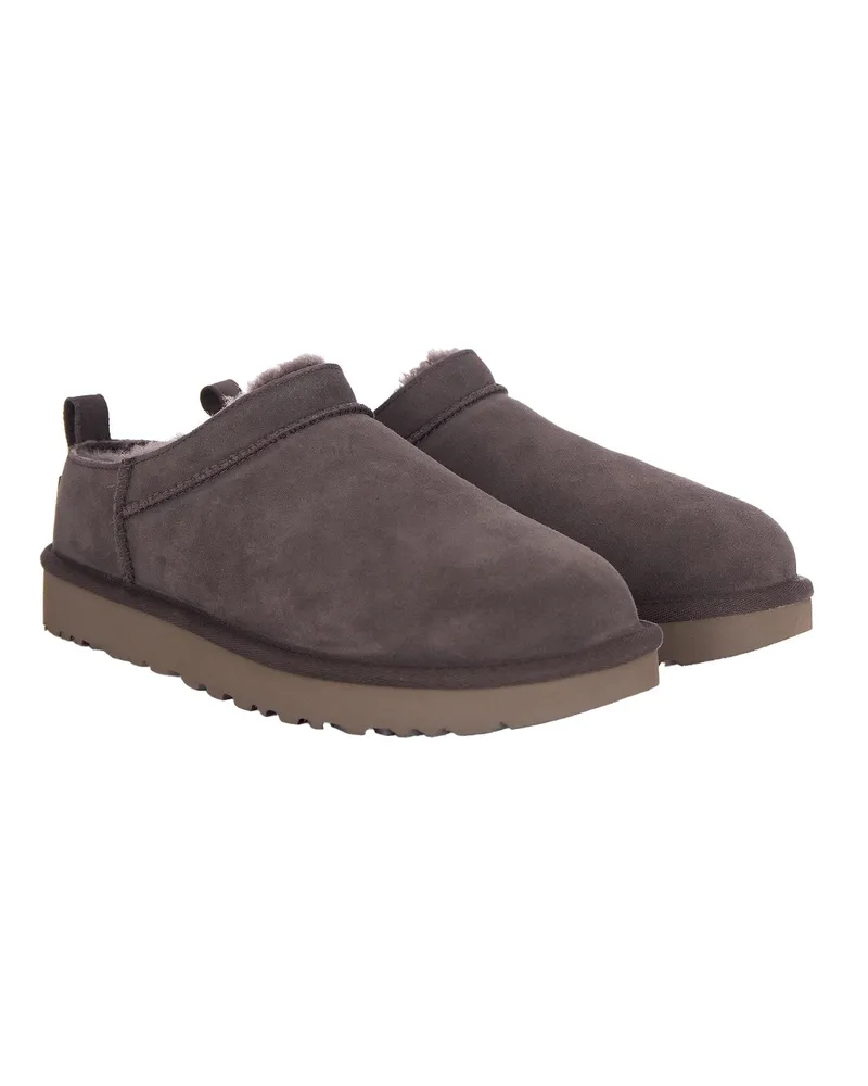 UGG Women's Sabot Classic Micro Dense Smoke Upper: Leather; Outsole: Eva Slippers Flat Shoes Gray