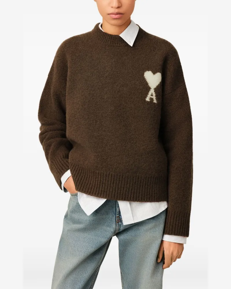 AMI Paris Sweater — Brown Brown