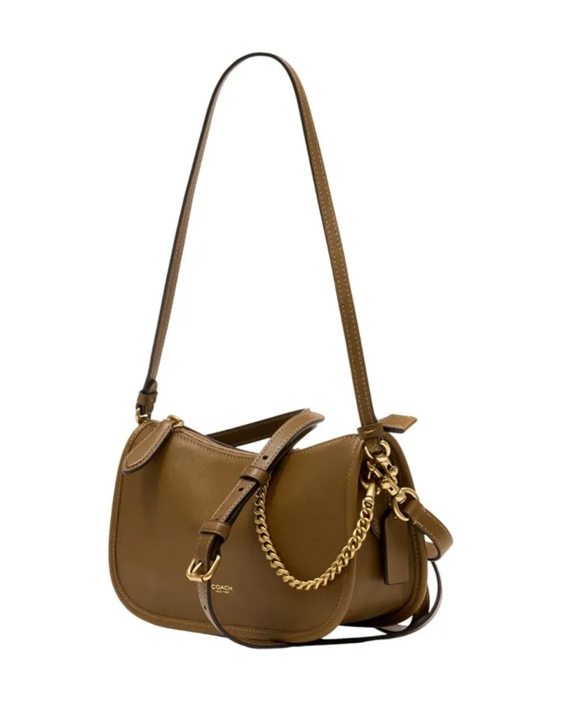 Coach Women's Waverly Bag Purse -  Leather Green Cowhide Handbags-Purses Brown