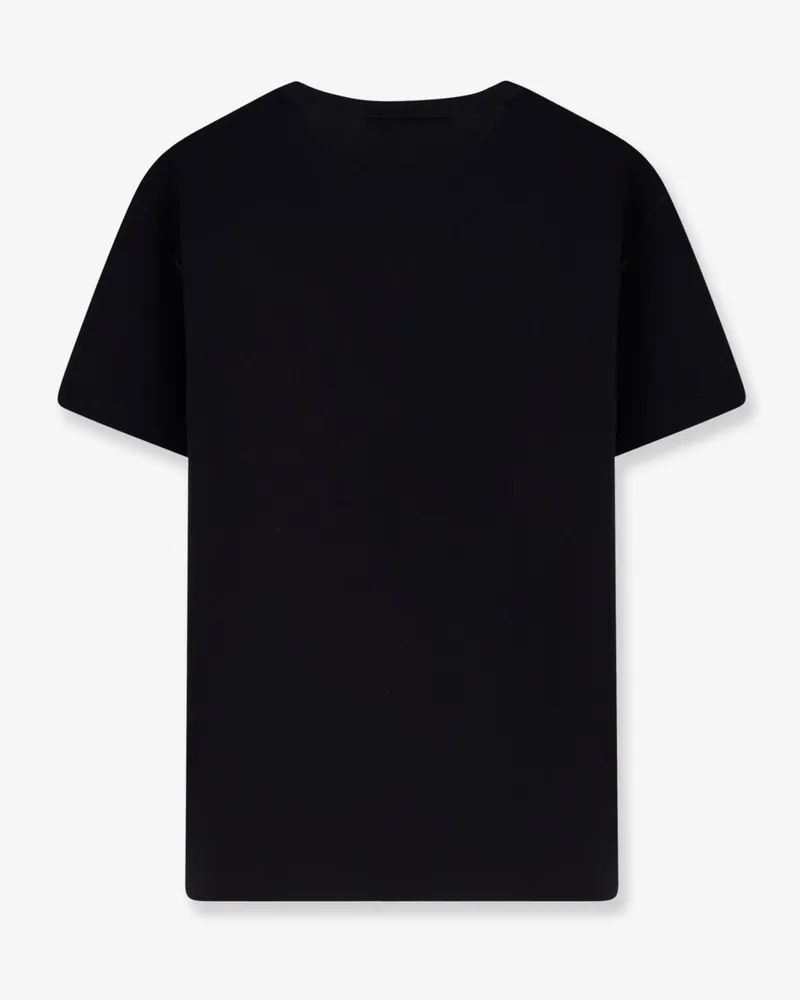 Dolce & Gabbana Men's Cotton T-Shirt With Logo Patch Black T-Shirts And Polos Black
