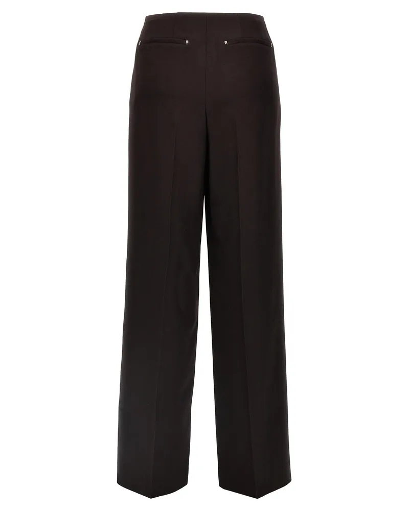 Fendi Grain de Poudre Wool Trousers — Black Black