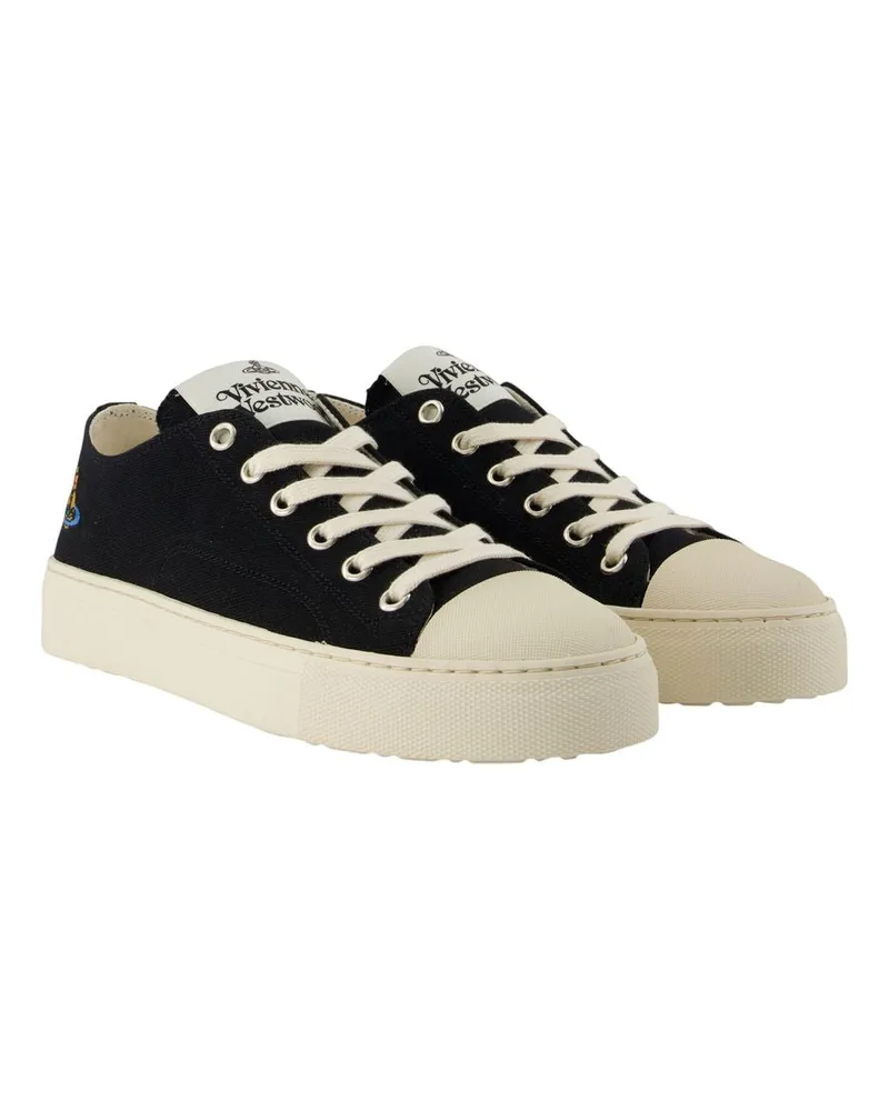 Vivienne Westwood Women's Plimsoll Low Sneakers -  Cotton Black Shoes Black