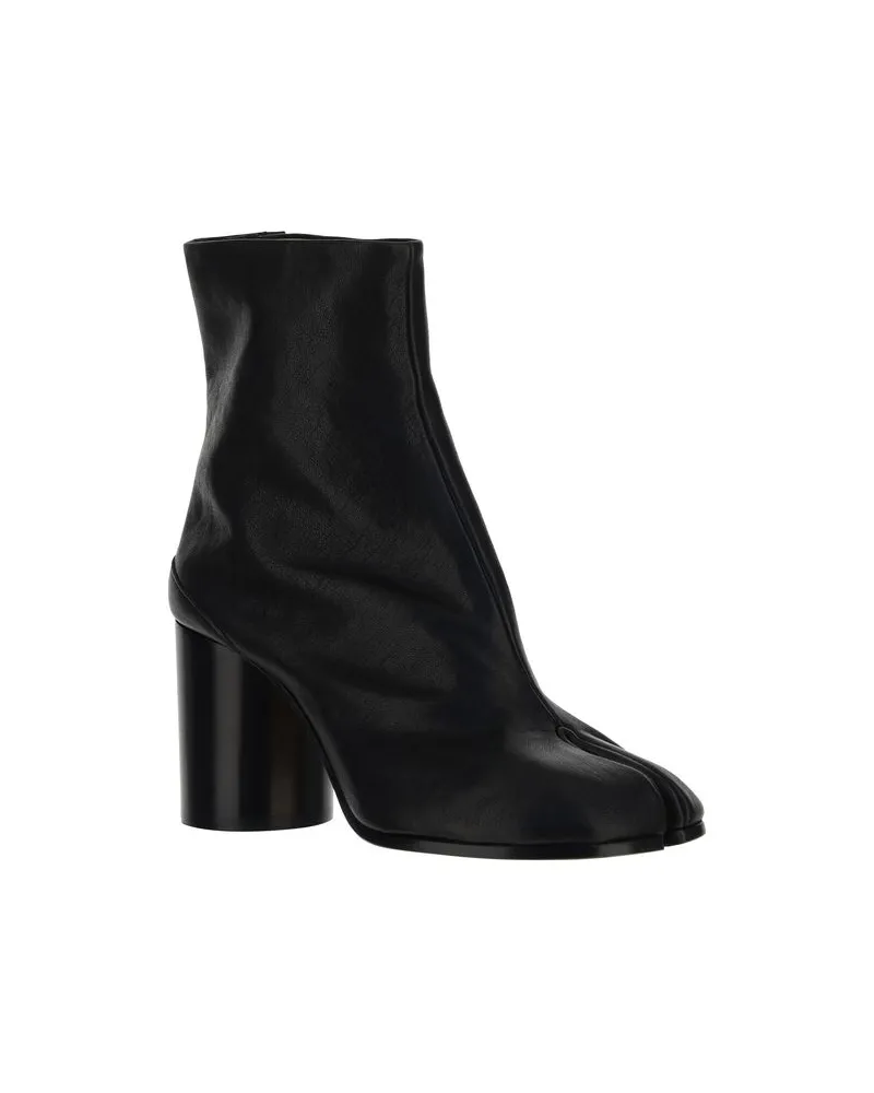 Maison Margiela Women's Black Lamb Ovis Aries Ankle Boots Black