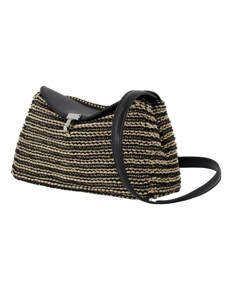 Totême Women's T-Lock Pouch -  Leather Black Calfskin Bags Clutches Black
