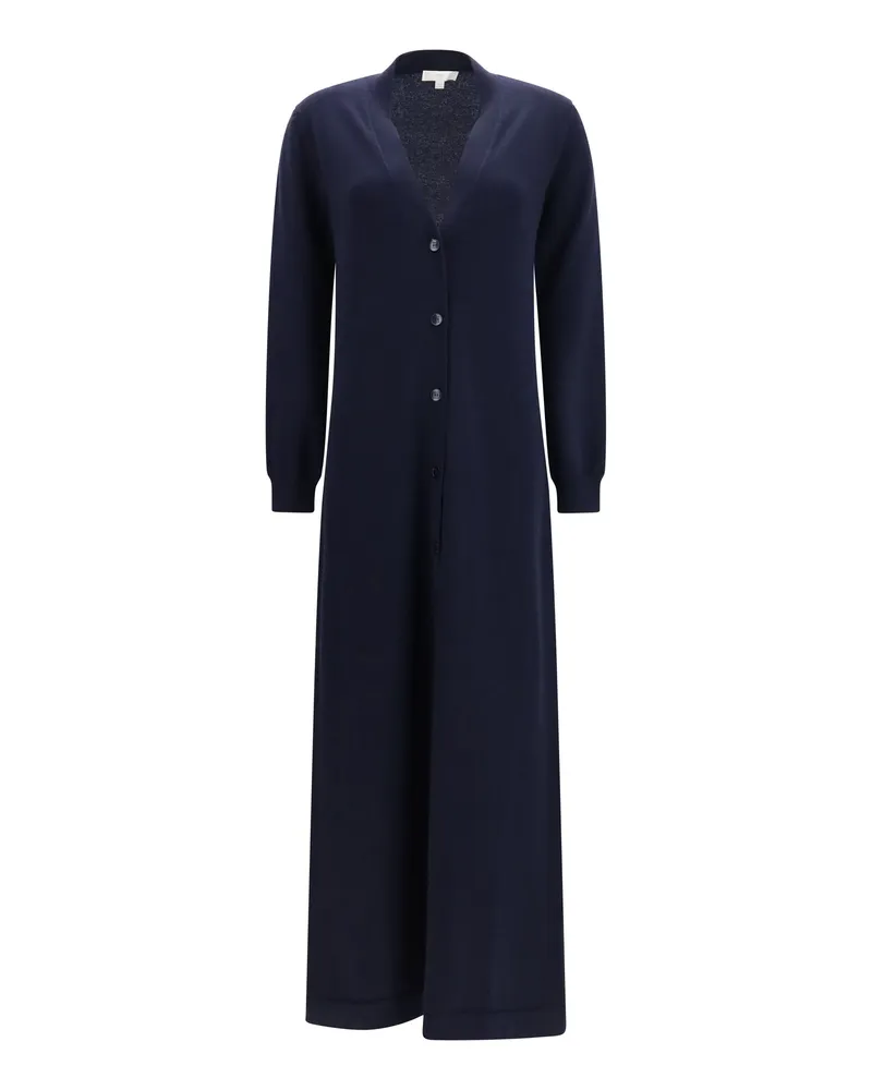 Malo Cashmere V-Neck Cardigan — Blue Blue