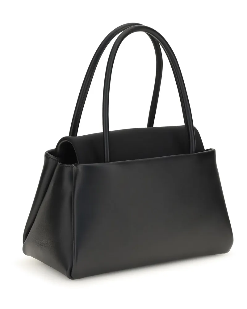 Prada Women's Top Handle Bag Black Calfskin Calf Leather Handbags Hand Black