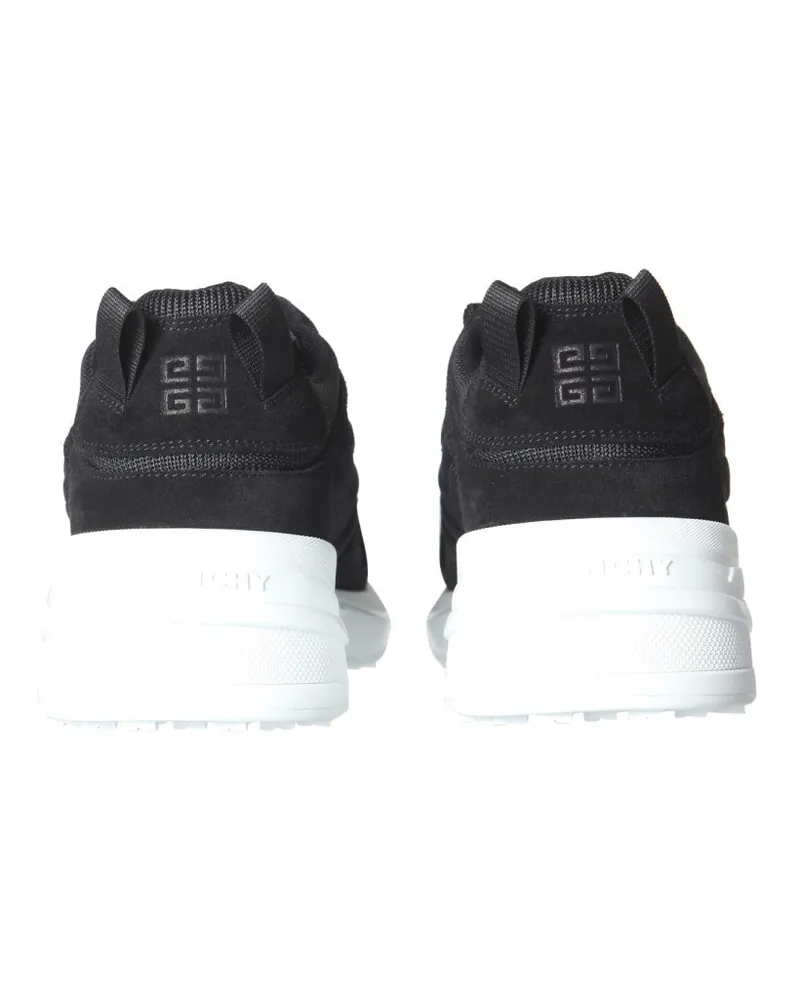 Givenchy Embossed Rubber Sole Sneakers — Black Black