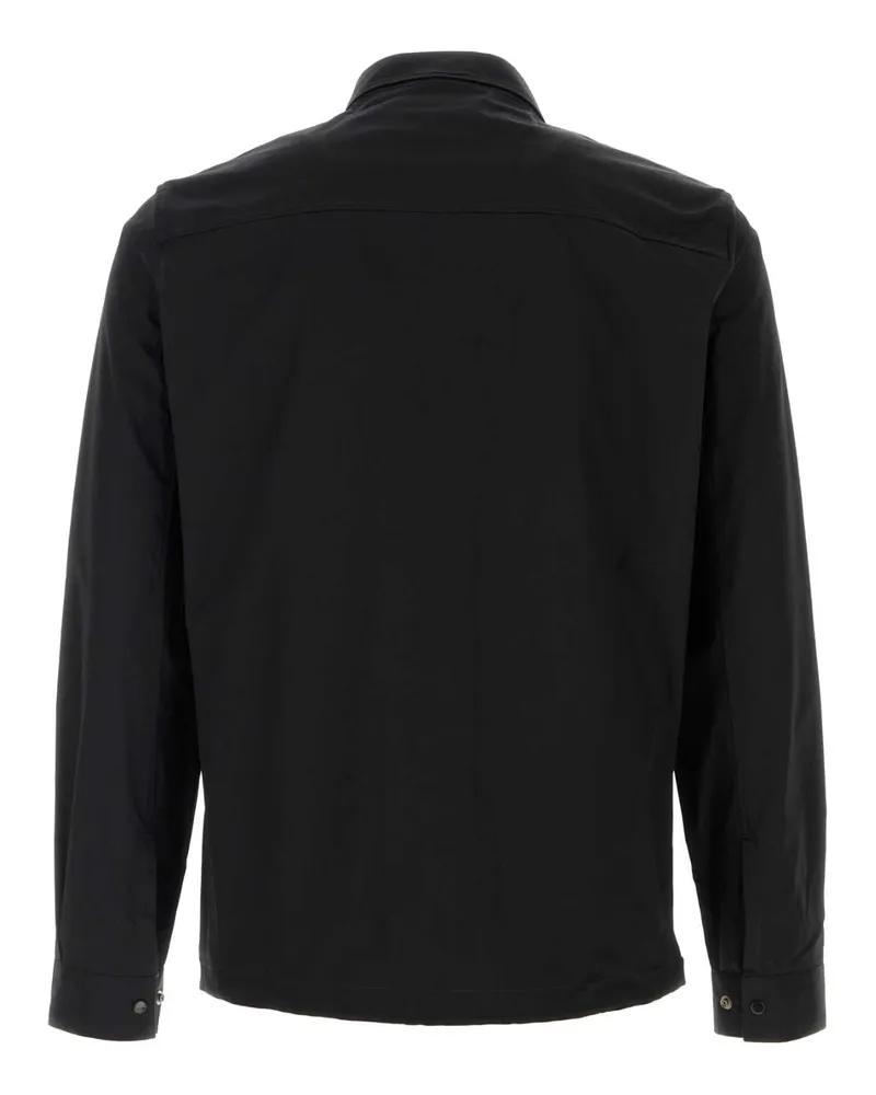 C.P. Company Men Black Gabardine Jacket Exterior: Cotton Giubbini Black