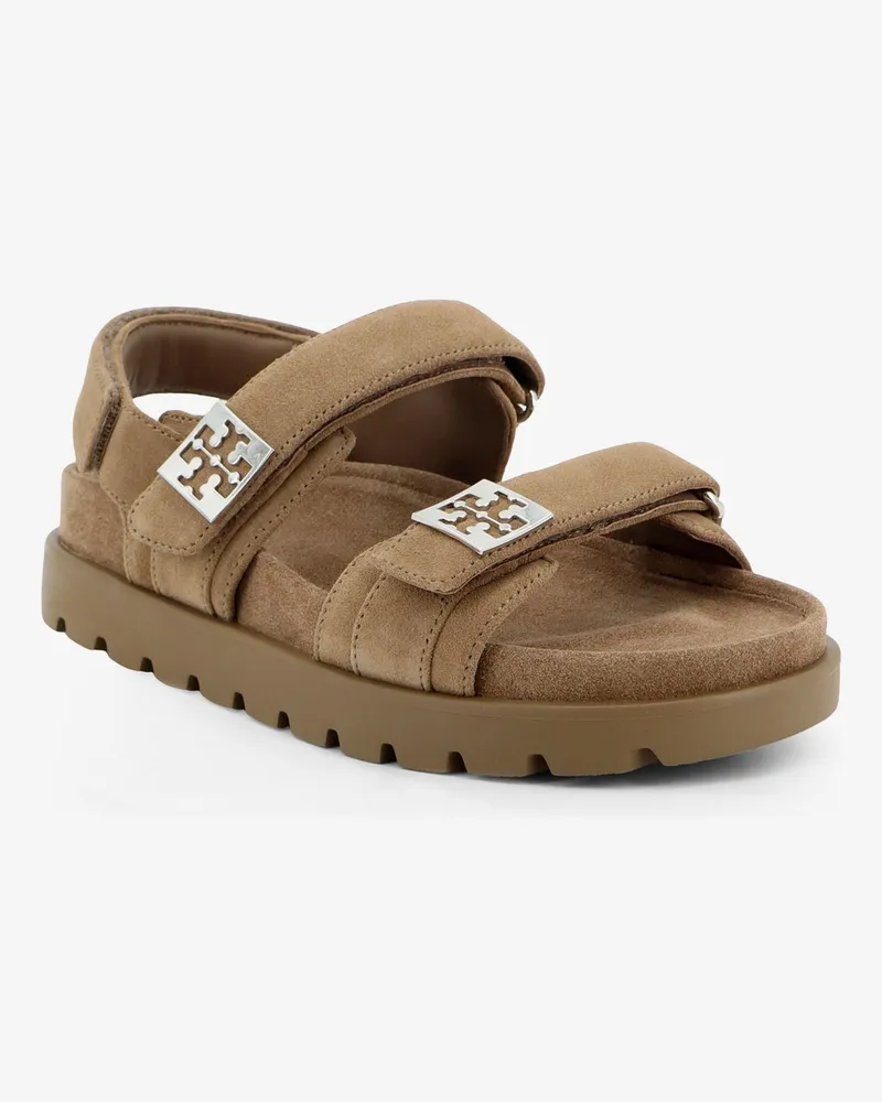Tory Burch Women's Suede Sandals Mellow Sport Brown Brown