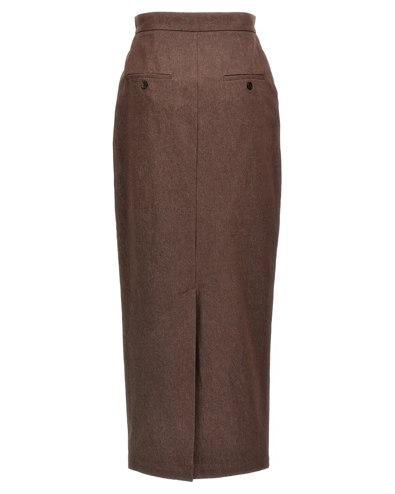 Max Mara Women's Brown Cotton Mini Skirt Brown