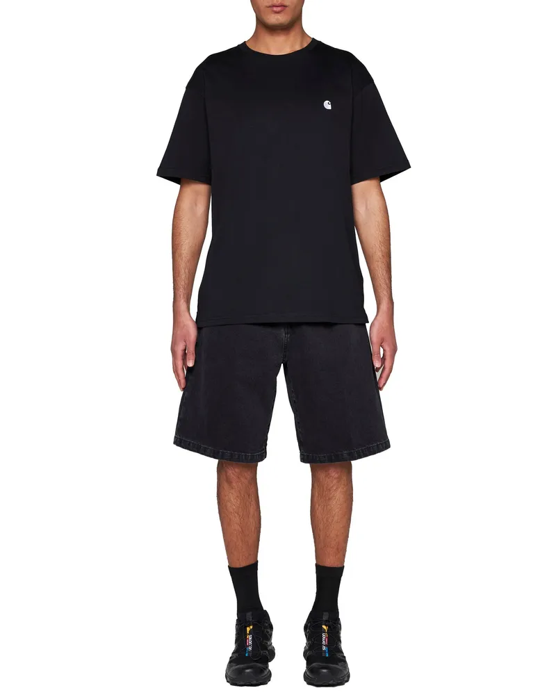 Carhartt WIP Men's Shorts Landon Black Cotton Black