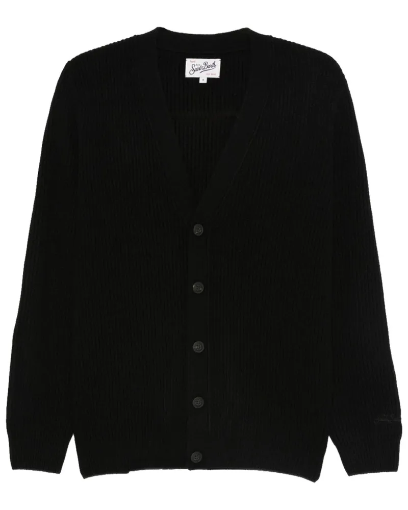 MC2 Saint Barth Wool Cardigan — Black Black