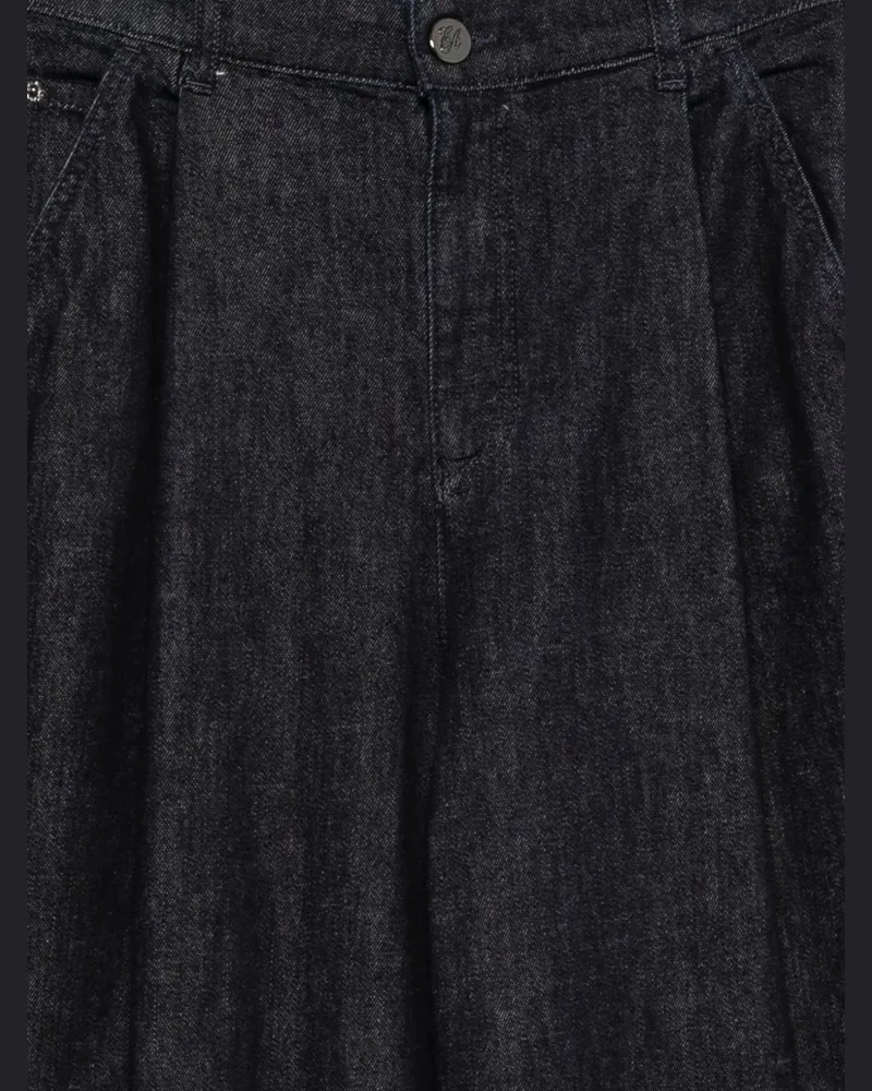 Emporio Armani Pleated Denim Jeans — Indigo Indigo