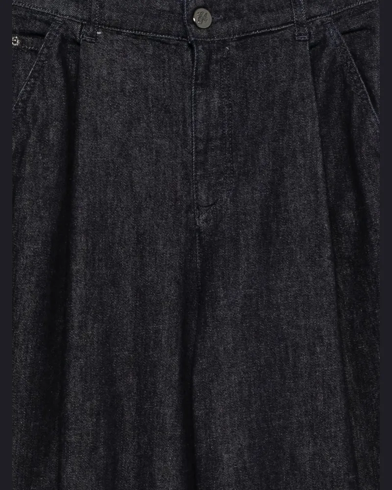 Emporio Armani Pleated Denim Jeans — Indigo Indigo