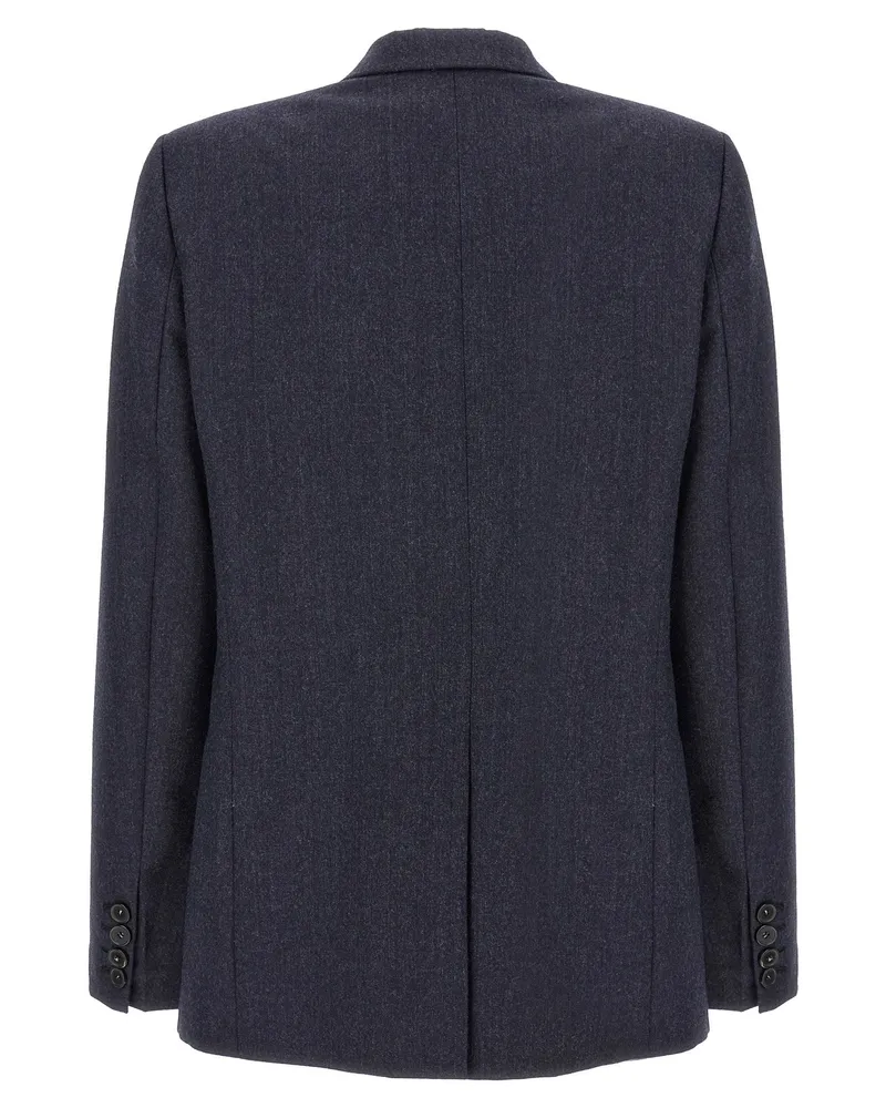 Stella McCartney Single-Breasted Wool Blazer — Charcoal Charcoal